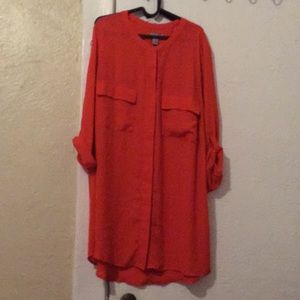 H&M Plus Orange Tunic Top sz 20